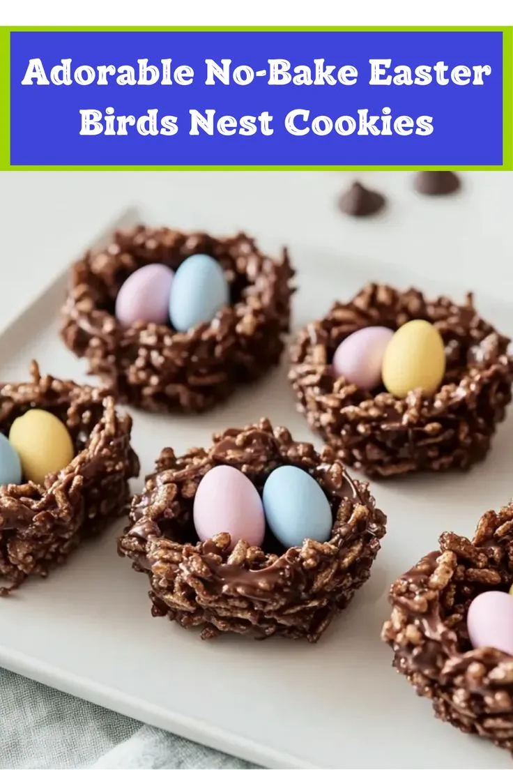 Easy Easter Birds Nest Cookies – No-Bake Chocolate Treats