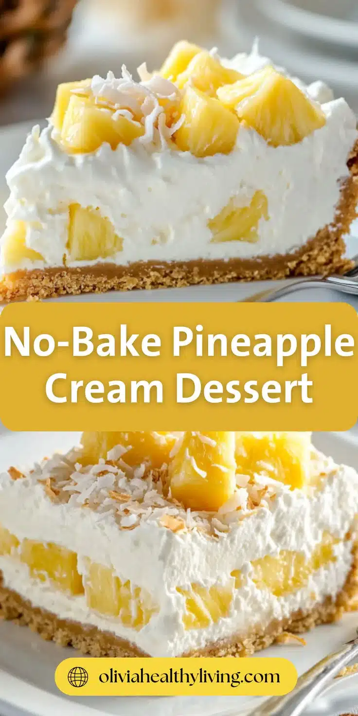 no-bake pineapple cream dessert recipe