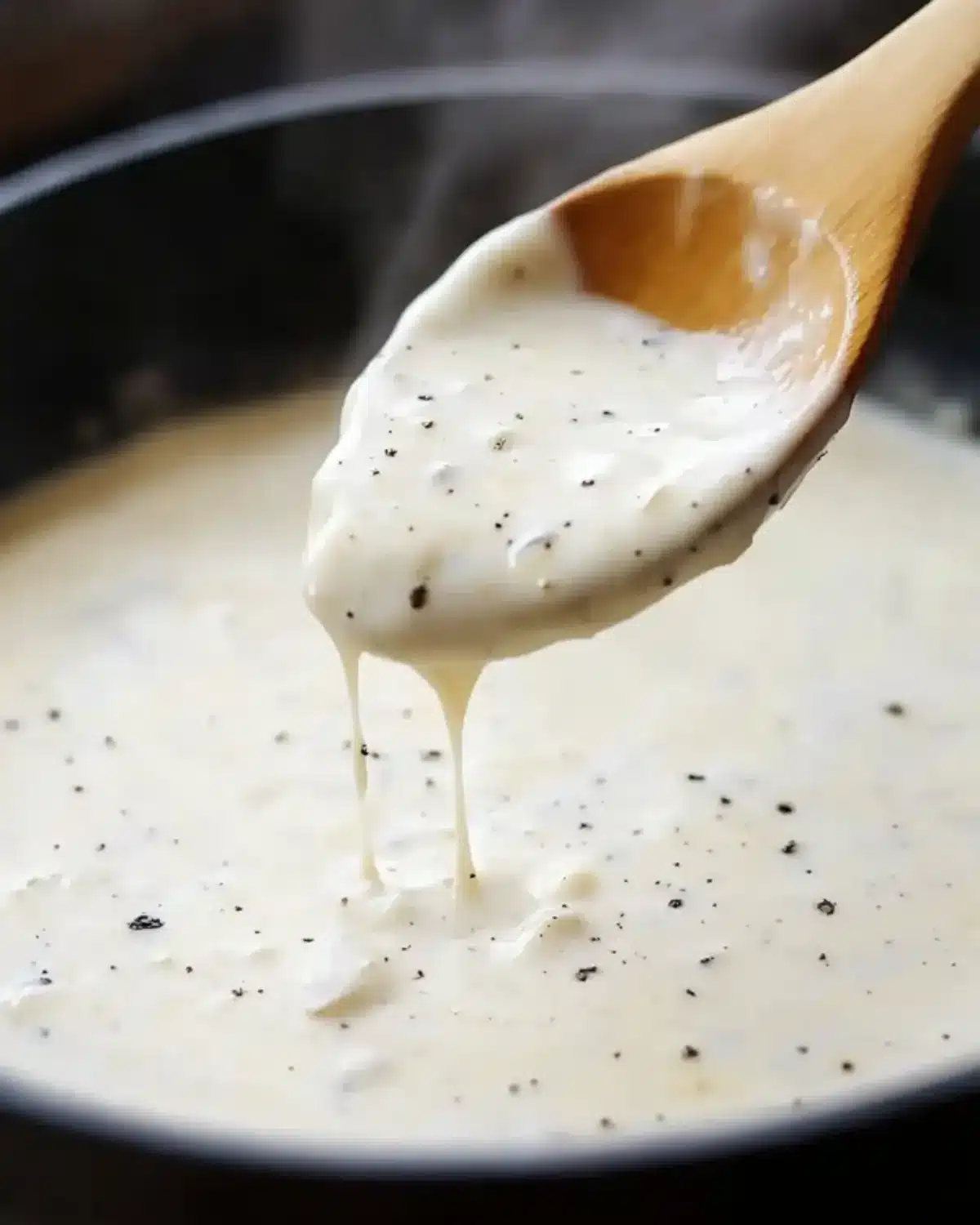 Creamy fettuccine Alfredo swirl