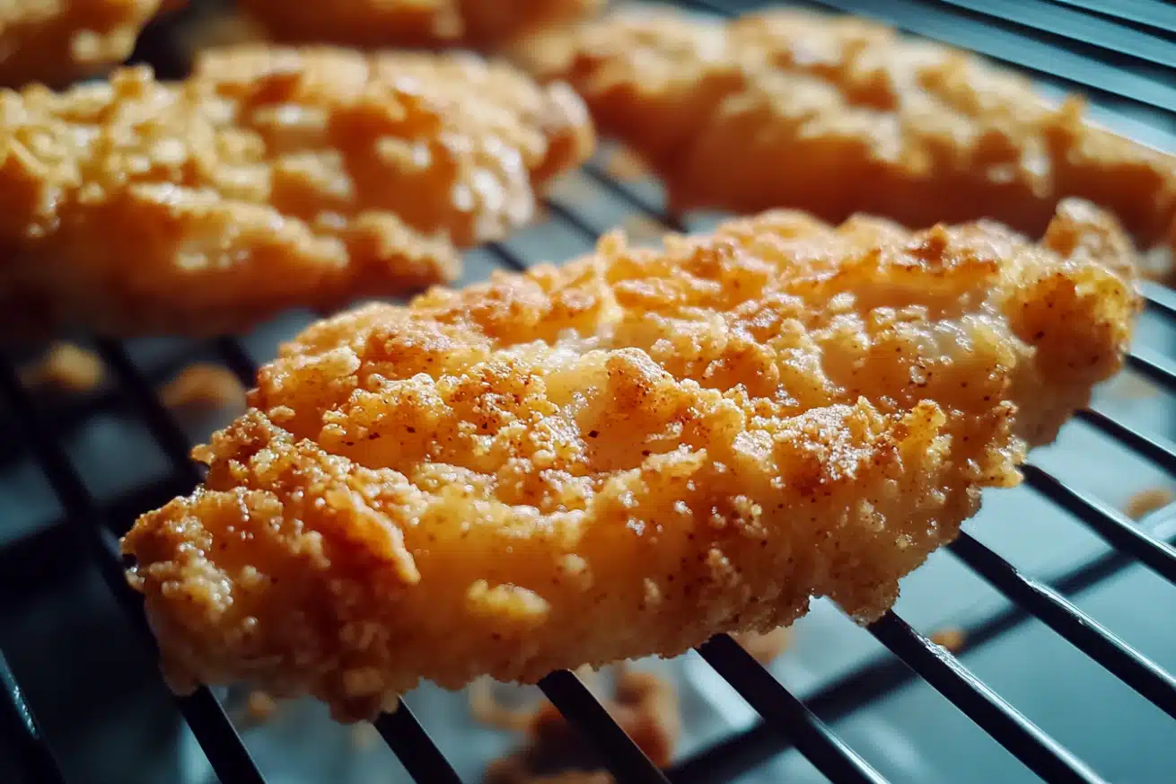 Raw chicken pieces marinating in buttermilk mixture with herbs in a white bowl