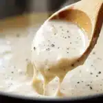 Alfredo sauce with cracked pepper