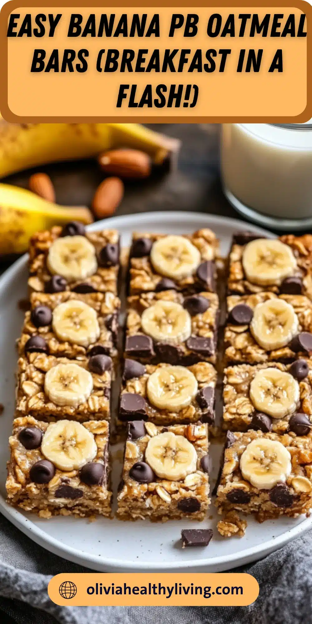 Easy Banana PB Oatmeal Bars (Breakfast in a Flash!)