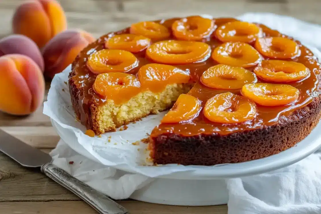 Easy Apricot Upside Down Cake Recipe | Caramelized & Delicious