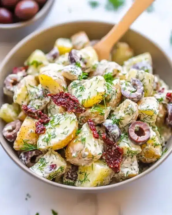 Fresh Greek Potato Salad Recipe (Easy Mediterranean Side)