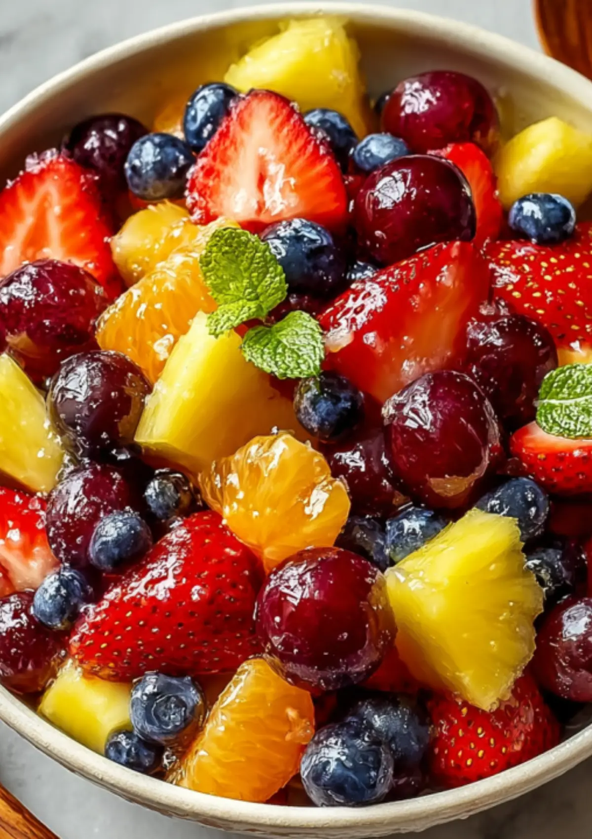 Detailed-view-of-fruit-salad-showing-individual-pieces-of-strawberries