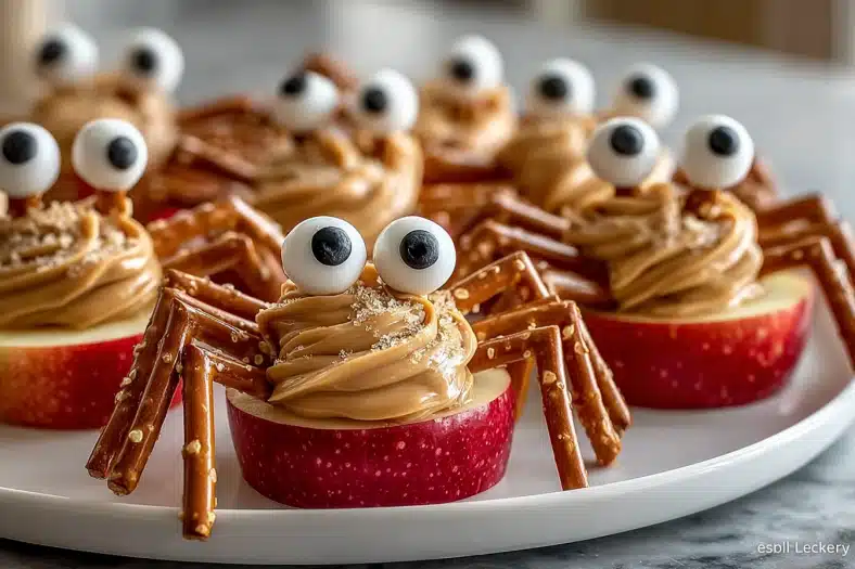 Apple Spiders Halloween Snack Made Simple