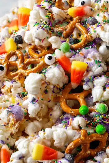 Bowl of monster munch with candy corn