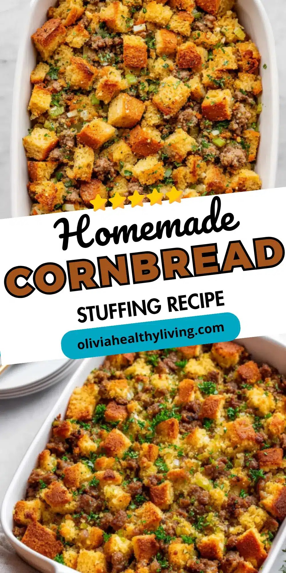 Cornbread stuffing recipe promotional image