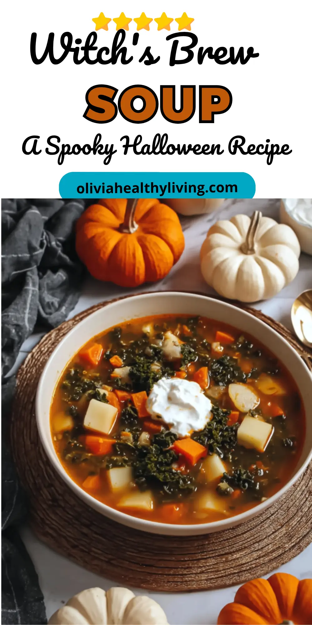 Halloween soup close-up