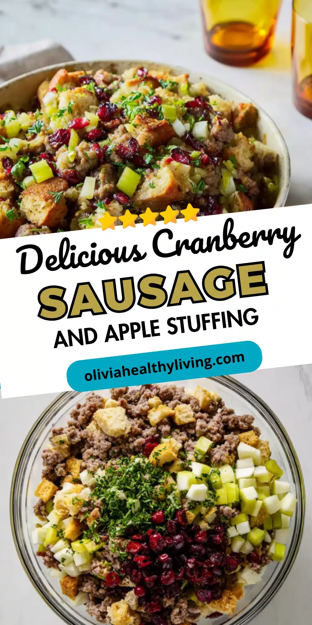 Stuffing recipe Pinterest image