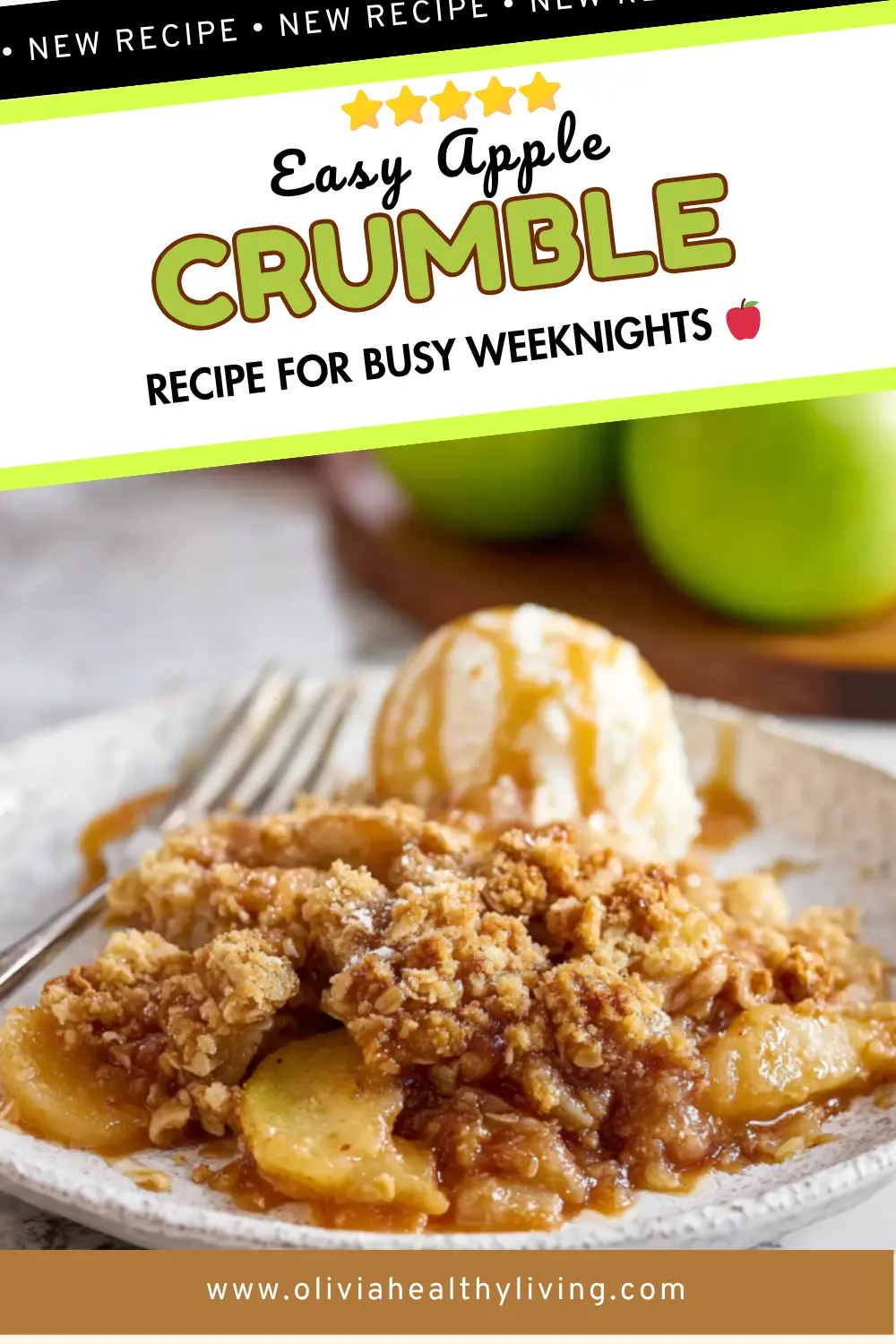Apple crumble recipe banner image