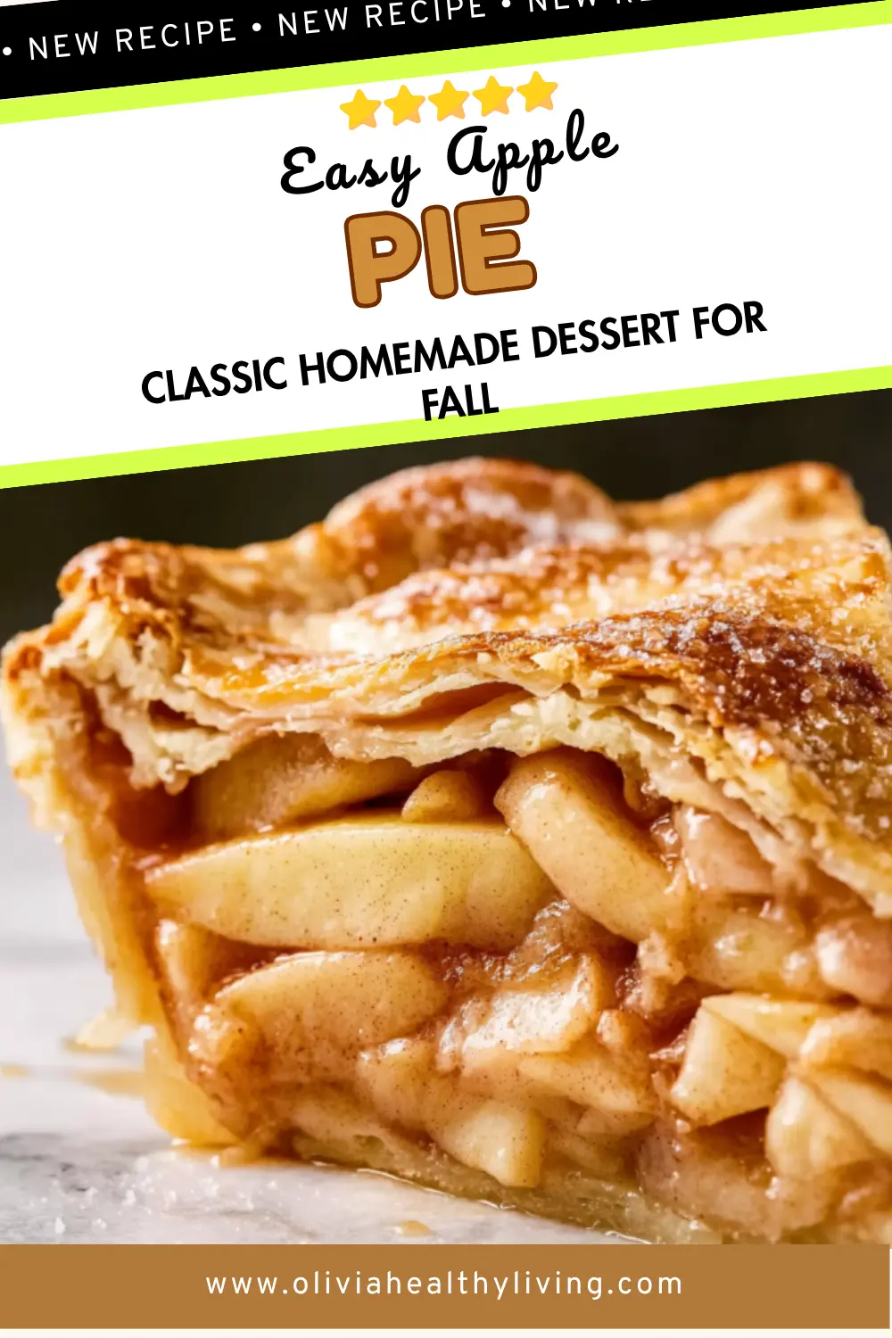 Apple pie recipe pin image