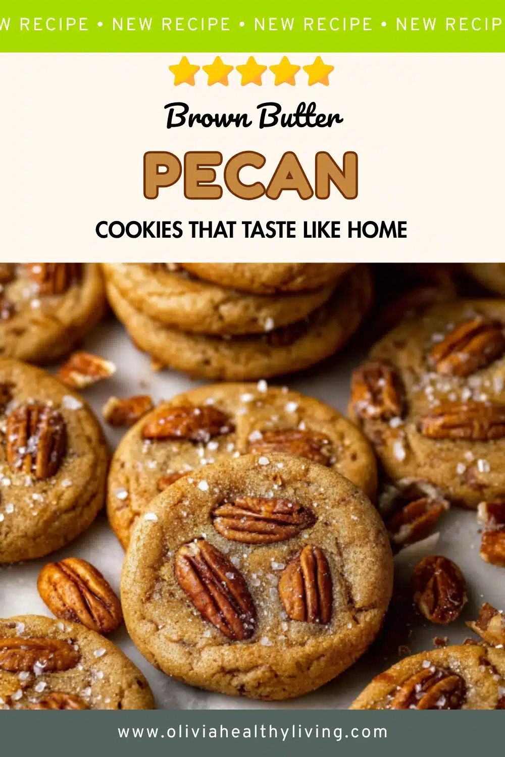 Brown butter pecan cookie recipe promotional image