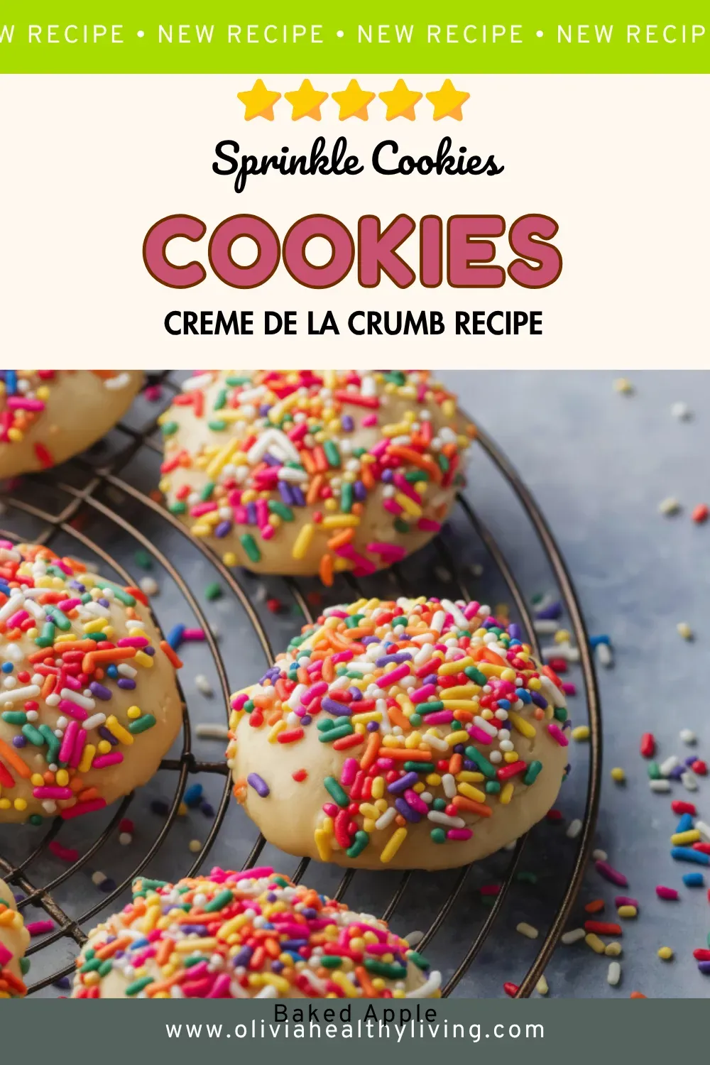 Sprinkle Cookies Recipe - Easy Creme de la Crumb Sugar Cookies